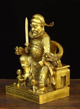 纯铜钟馗招财装纳福RKK魁星点神像原创斗厅摆件室内客桌面赐福饰