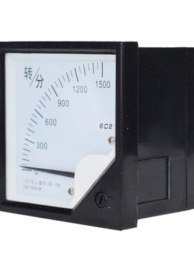 变频器专用转速表6C2-1500转/分DC10V/20MA/0-1500转分表80*80mm