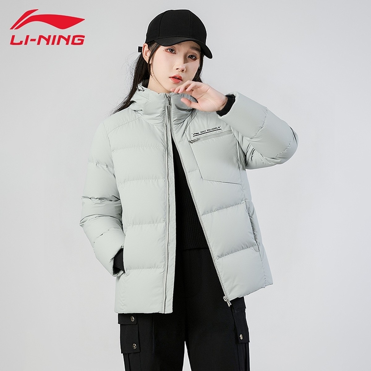 李宁短款羽绒服男冬季新款健身鸭绒保暖防风立领外套上衣AYMU559,淘宝优惠券,粉丝福利购,淘宝优惠卷