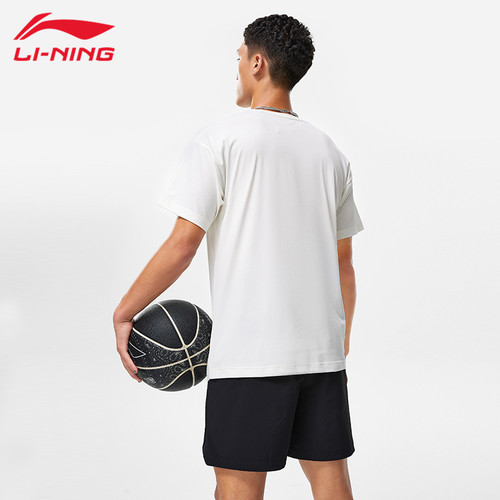 李宁反伍短袖T恤男篮球系列速干凉感抗菌透气运动休闲体恤ATST547 - 图2