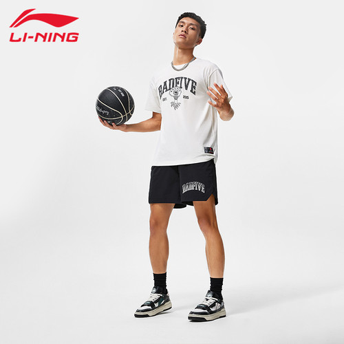 李宁反伍短袖T恤男篮球系列速干凉感抗菌透气运动休闲体恤ATST547 - 图1
