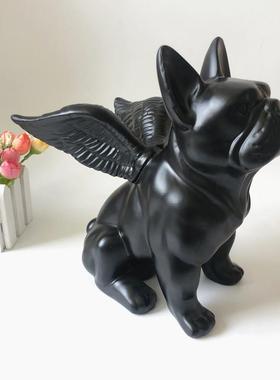 树脂工艺品家居摆件现代简约饰品客厅卧式儿童房飞狗摆件混批
