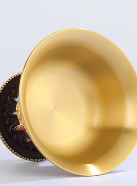 速发供铜八吉祥雕花仿古高脚供水碗供杯八纯水杯七供敬水杯供大碗