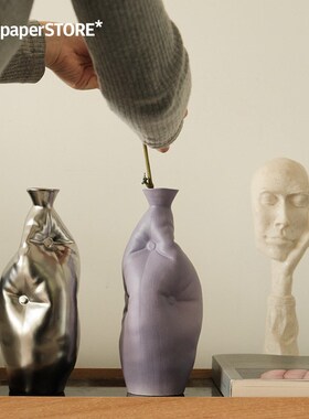 wallpaperstore丨乙凡Yifan Renxu枕头花R瓶陶瓷艺术装饰摆件礼物