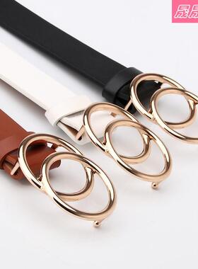 New belt round buckle sweater coat belt student women belts