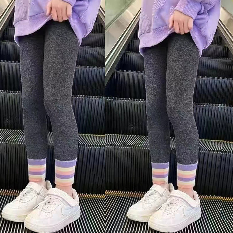 女童洋气裤子春秋季新款中小儿童宝宝加厚磨毛修身高腰休闲打底裤,淘宝优惠券,粉丝福利购,淘宝优惠卷