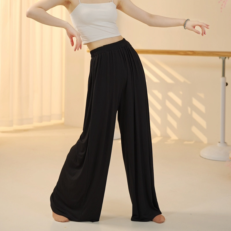速发舞新裤2024体季蹈款成人宽松飘逸阔腿形冬练功跳舞专用裤子 - 图3