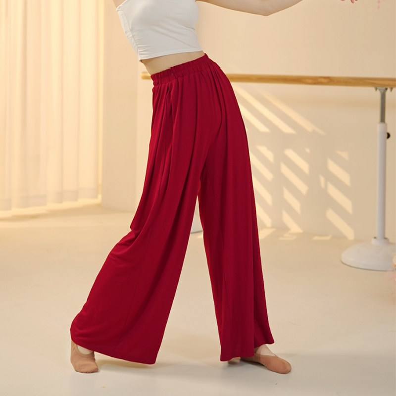 速发舞新裤2024体季蹈款成人宽松飘逸阔腿形冬练功跳舞专用裤子 - 图0