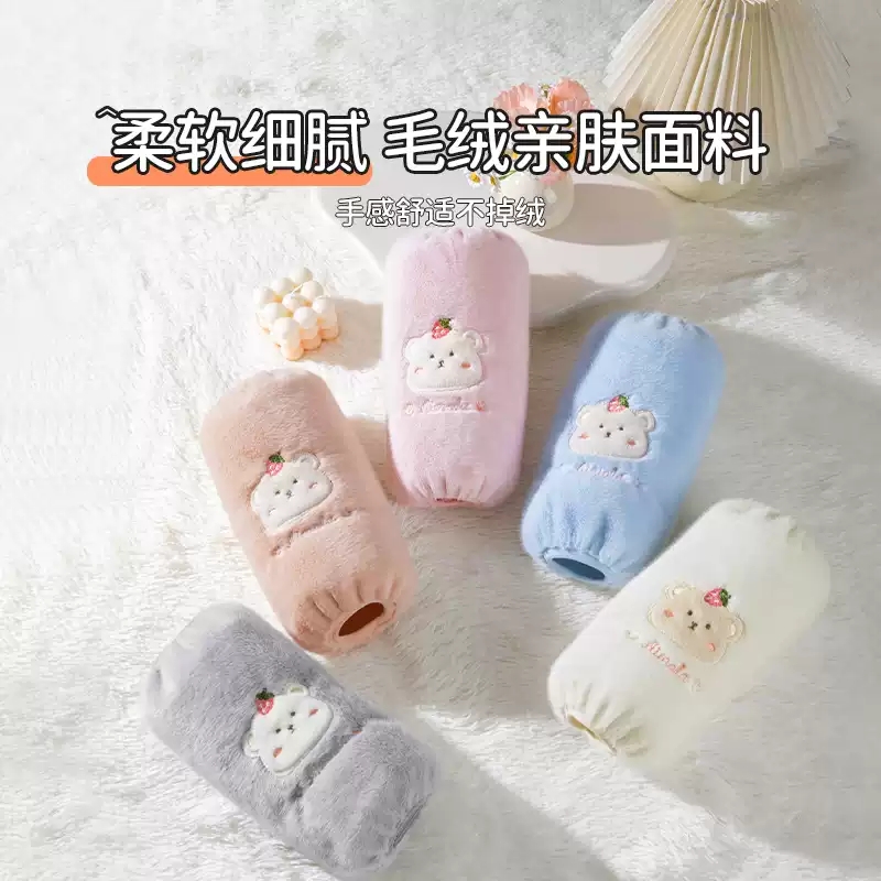 袖套2025新款可爱成人女款长款防脏手袖冬季羽绒服专用加大厚套袖 - 图2