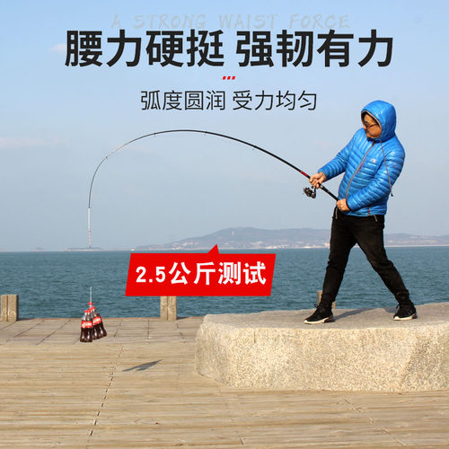 软尾小矶竿软竿稍钓鲫鱼小抛竿灵敏筏钓J竿单竿短节矶钓竿碳素超 - 图2