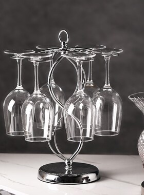 轻奢高档红酒杯杯架摆件现代家居饰品餐厅高脚杯醒V酒器酒柜装饰