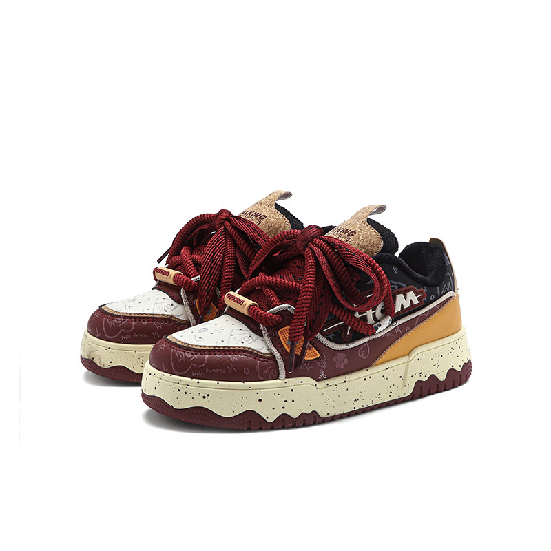 汤姆猫鞋子男鞋加绒复古板鞋2025冬季新款男生保暖棉鞋厚底运动鞋,淘宝优惠券,粉丝福利购,淘宝优惠卷