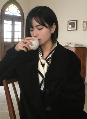 显脸小神器法式复古系脖丝巾
