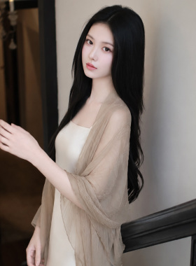 高级感裸色防晒丝巾披肩女外搭