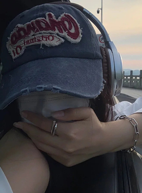 2026新款美式复古做旧棒球帽女