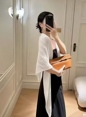夏季新款针织防晒三角披肩