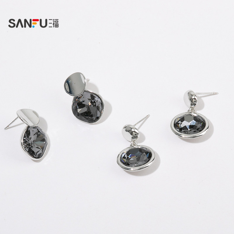 三福都市闪闪基础耳钉一对 时尚简约个性首饰配饰耳环848423,淘宝优惠券,粉丝福利购,淘宝优惠卷