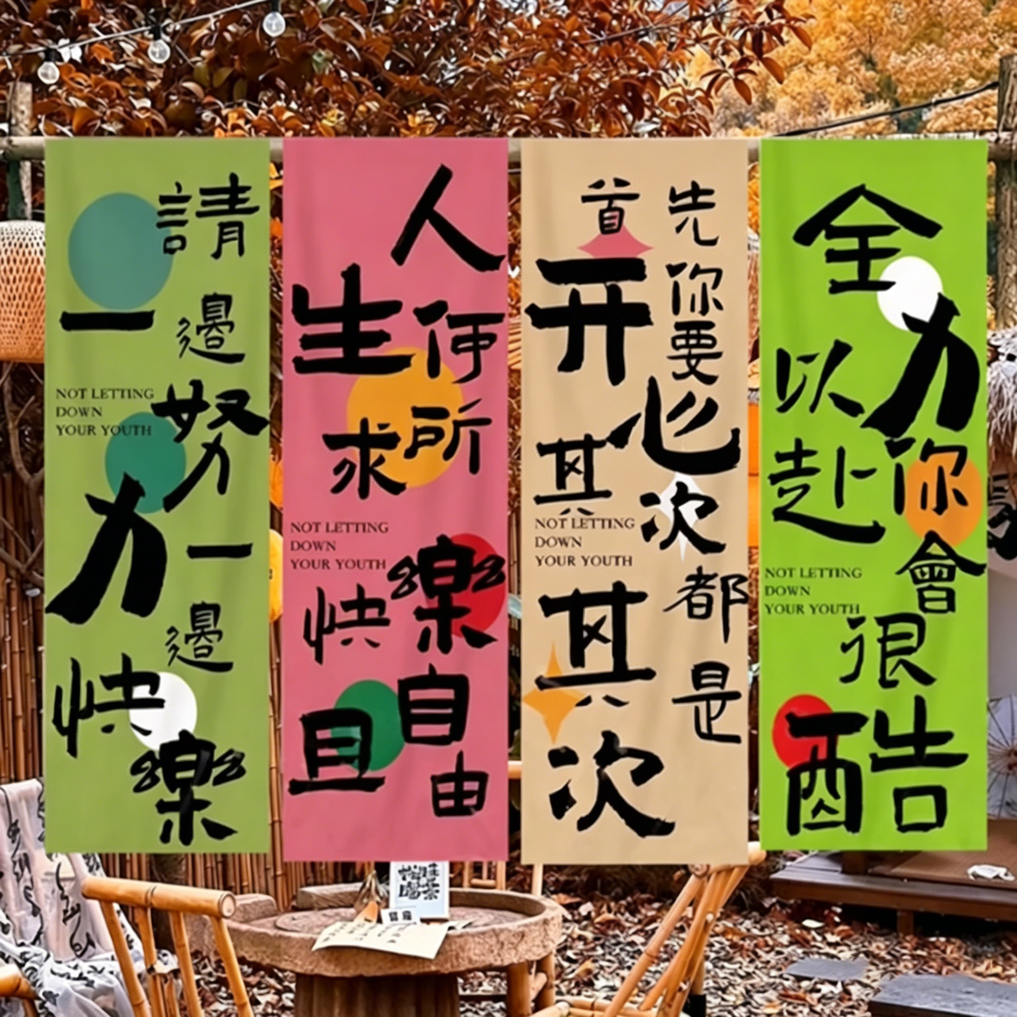 户外露营风氛围感挂布场景场地背景布置装饰条幅网红拍照挂画定制 场风实拍商品图