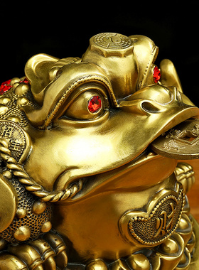 热销招财金蟾聚宝盆摆件工艺品金蝉玄关办公室收银台三足蟾蜍开业