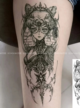 暗黑神话美杜莎草本纹身贴