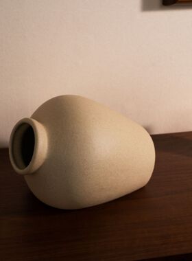 复古斜口树脂花瓶客厅插花摆件