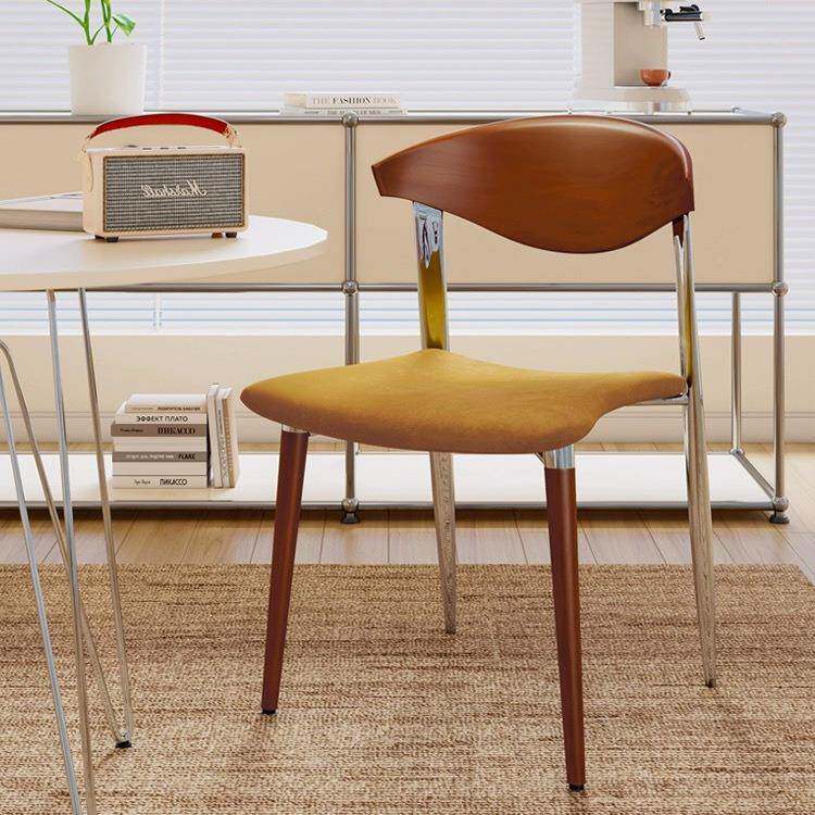 复古师餐椅简设计实AL-80678木约椅子法式中古餐桌椅家书桌椅用靠 - 图1