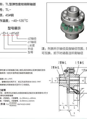 厂家生产AOISI弹性套柱销TL型弹性联轴D器齿槽健式式柱销轴联器