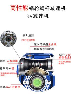 蜗轮蜗杆减速机器rv减速机齿轮ASM2019速涡轮减减速机伺服速器箱5