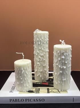 中古风复古风纯手工蜡烛DIY样板间售楼处高端手工蜡烛装饰品摆设