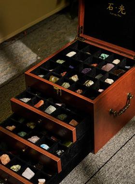 石光100种天然水晶石原石矿物标本礼盒矿石收藏摆件乔迁新居礼品