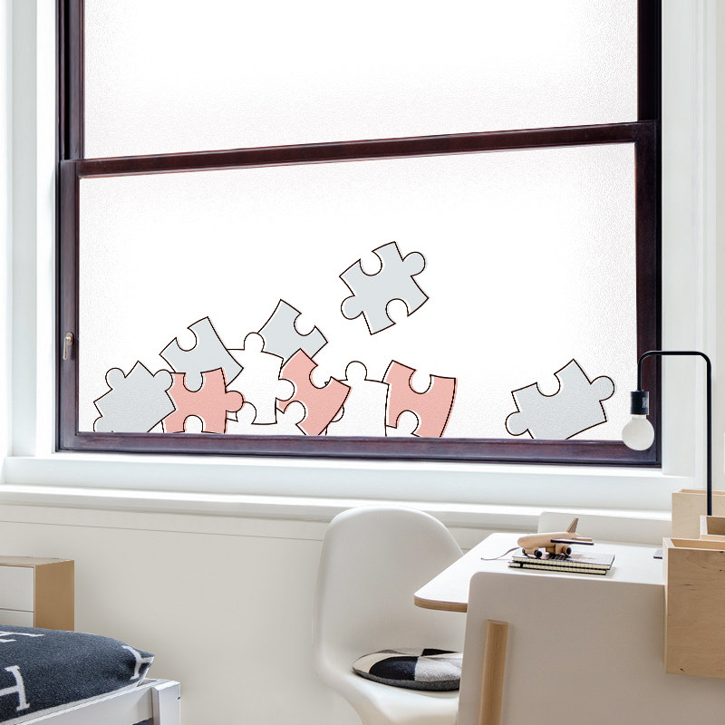 速发小仙房间装饰品书房玻璃窗膜磨砂飘窗台玻璃窗贴静璃贴玻电贴 - 图0