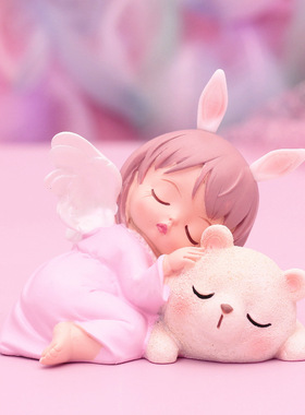 速发可里儿童房间卧室迷你小装饰品摆件树吊脂脚娃娃男生孩家爱