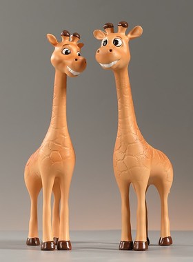 速发一家四口软鹿摆件客厅装柜电视柜房间高级感小酒饰品乔迁结婚