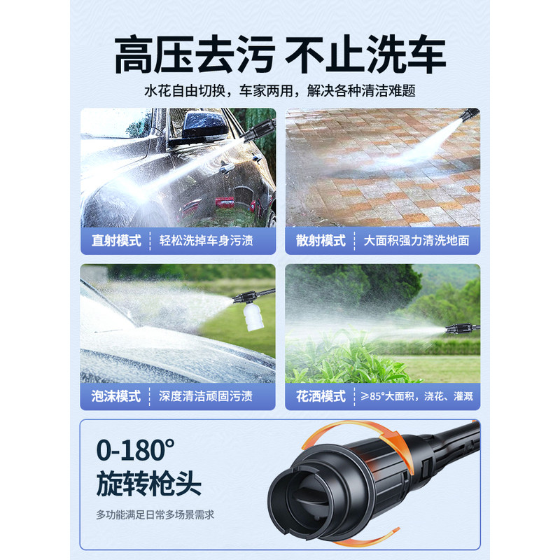 洗车机高压水枪家用强力增压水抢新型无线锂电池电动刷车洗地神器,淘宝优惠券,粉丝福利购,淘宝优惠卷