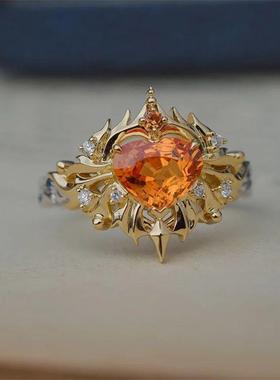 2024「炙热与温暖」芬达锆石小太阳戒指轻奢高级感精致简约百搭指