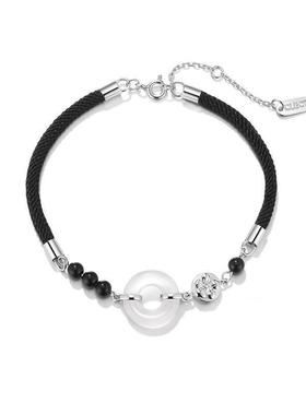 繁花平安扣情侣手链女款男轻奢小众精致新中式手绳毕业礼物手链