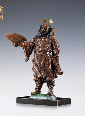 全黄铜天师钟馗摆件铜像家居玄关装饰工艺礼品客厅摆设