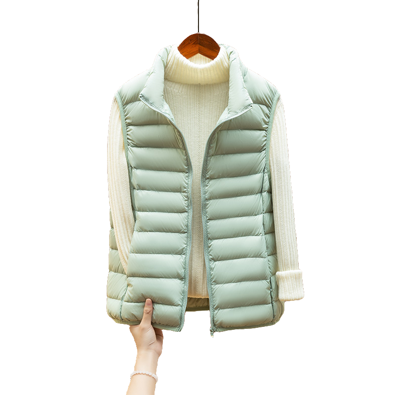鸭鸭羽绒马甲女短款秋冬季2024新款中年妈妈立领坎肩保暖减龄外套,淘宝优惠券,粉丝福利购,淘宝优惠卷