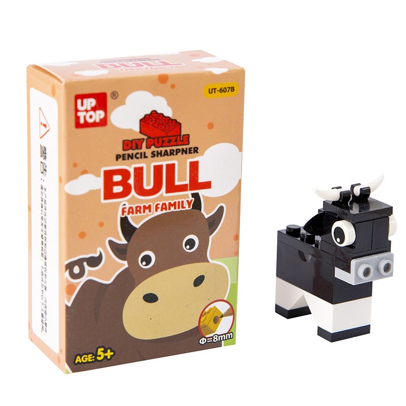 速发新款笔学生拼装卷小刀积木削笔刀幼儿园小奖品儿童削具迷你文 - 图3