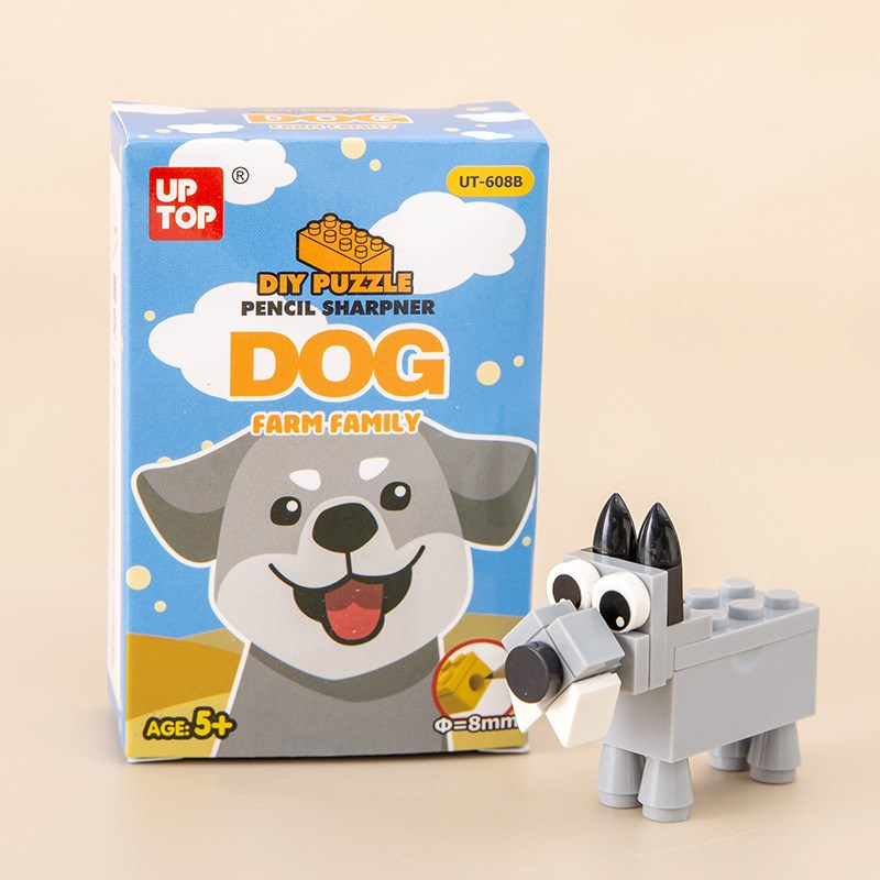 速发新款笔学生拼装卷小刀积木削笔刀幼儿园小奖品儿童削具迷你文 - 图2