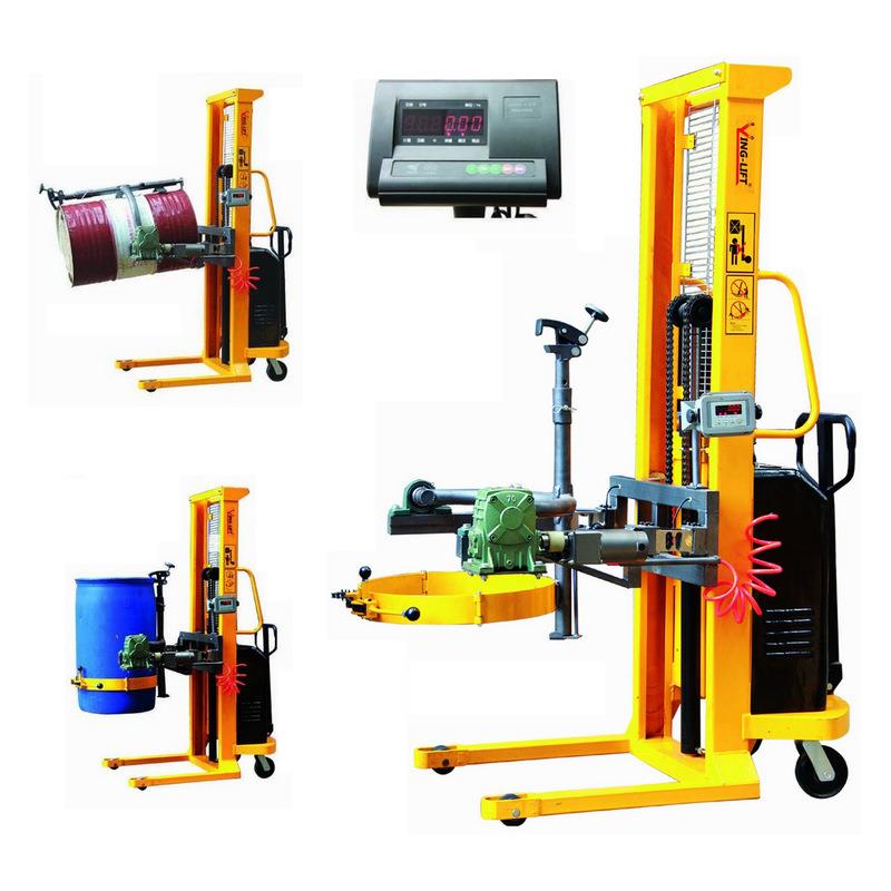 手动油桶翻转车倒料车液压式半电动油桶装卸车升高车全电动 - 图1