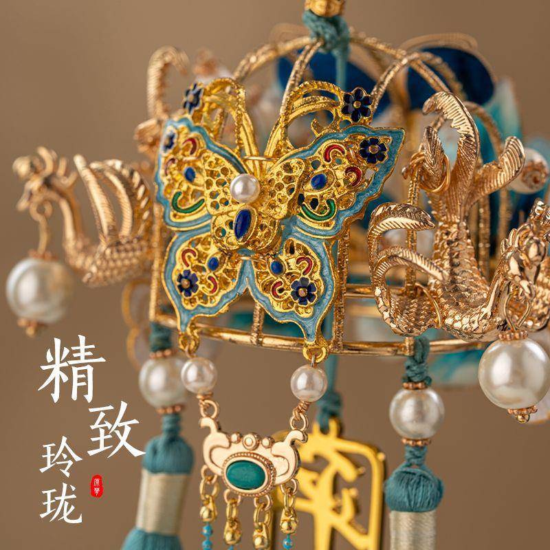 遗PDD10227吊绒花凤冠霞帔国风汽车挂感女士件车内饰车载装饰非品 - 图0