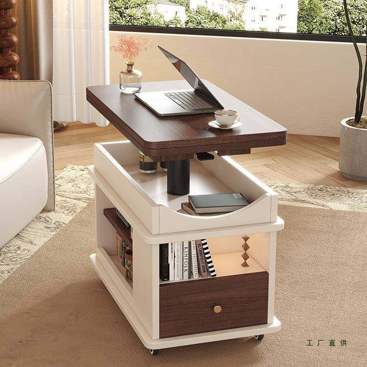 中古客风桌实木茶升降35506可折叠厅沙发边几移动几小推车家用角,淘宝优惠券,粉丝福利购,淘宝优惠卷