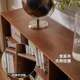 Low solid wood bookcase full wall free combination bookshelves floor-standing storage cabinet living room household storage grid cabinet