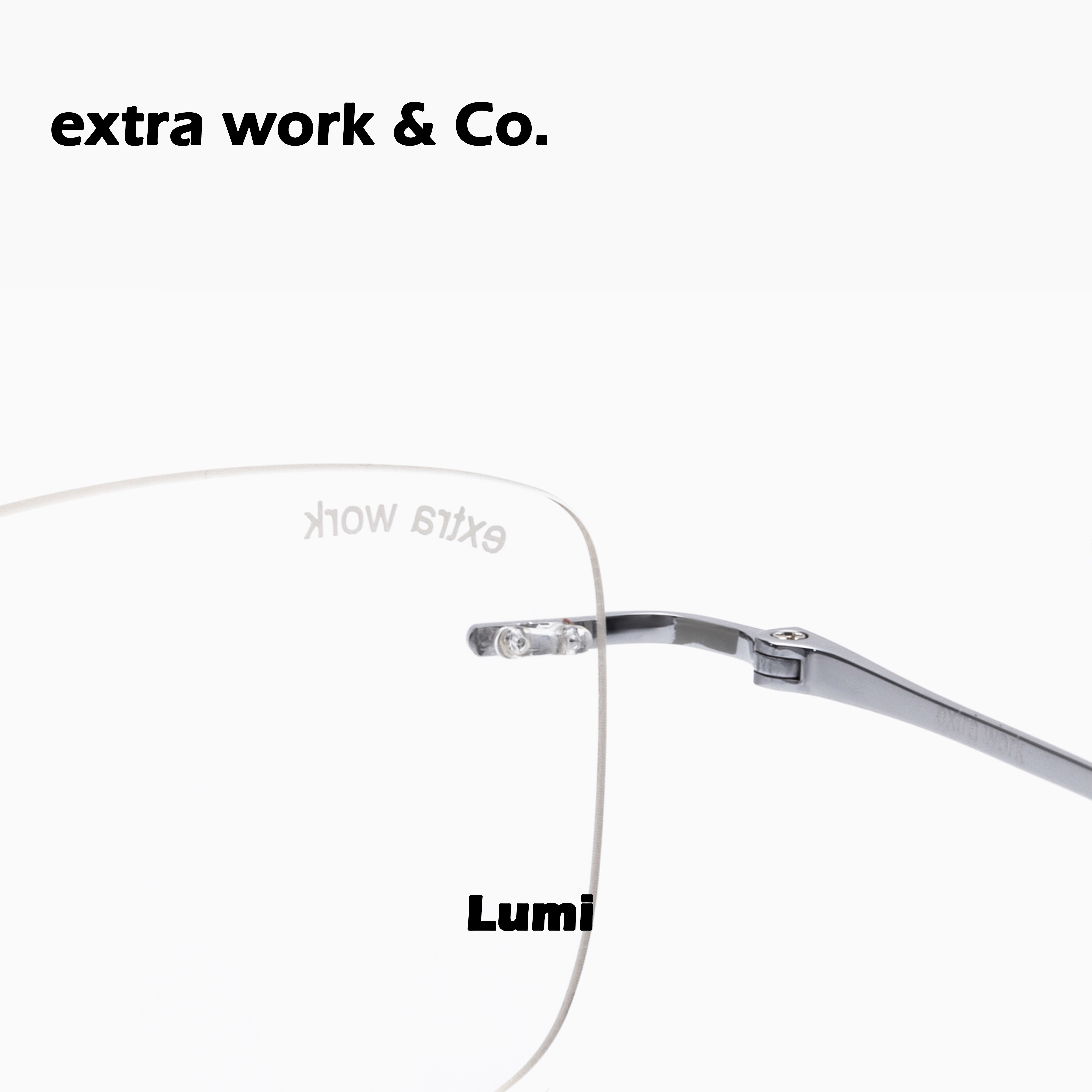 【25新品】extrawork 超轻无框防滑近视钛眼镜清冷感可配度数Lumi