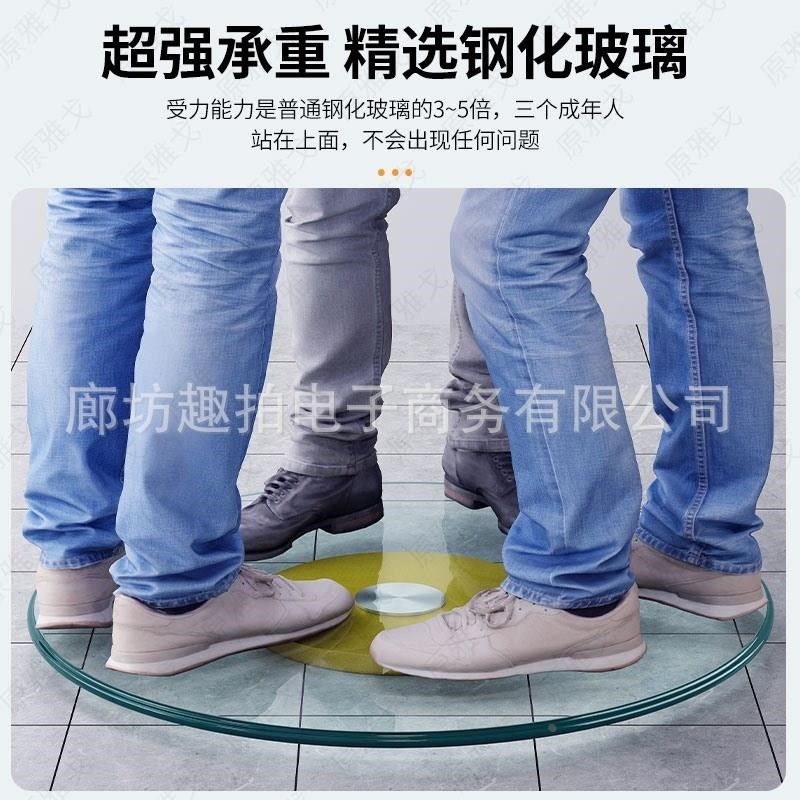 热销餐桌转盘家用圆桌钢化玻璃桌面旋转台转底座桌子大圆台面转桌 - 图3