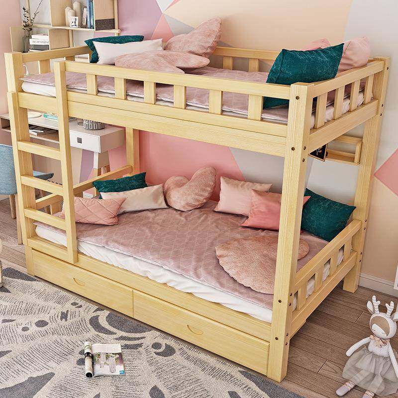 上如图下床双下层床两层全木高低床大实人儿子童母床成年宿舍上铺,淘宝优惠券,粉丝福利购,淘宝优惠卷