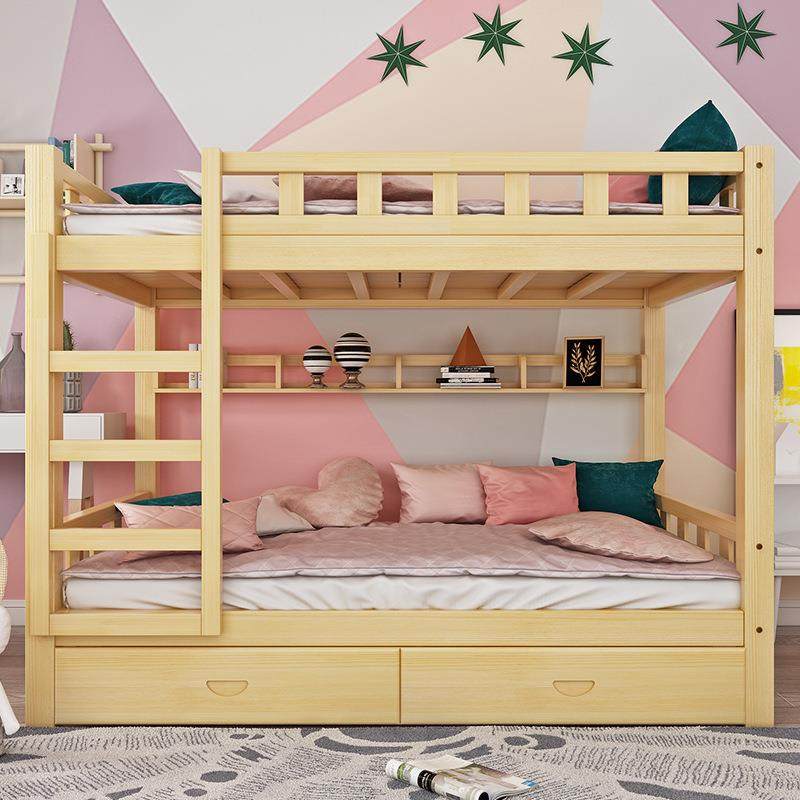 上如图下床双下层床两层全木高低床大实人儿子童母床成年宿舍上铺,淘宝优惠券,粉丝福利购,淘宝优惠卷