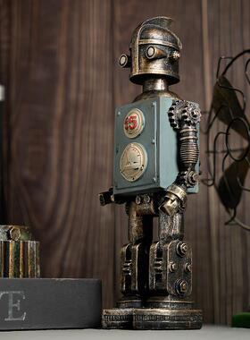机器人覆古摆件家居创意机械工业风酒吧咖啡厅餐厅酒柜橱窗装饰品