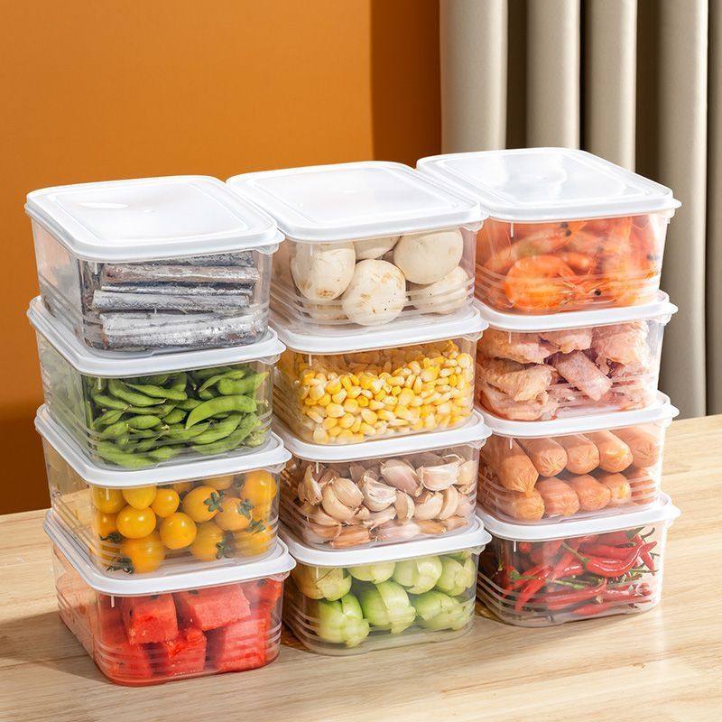冰箱冷冻肉收纳盒大容量专用储物盒整理分装盒可微波炉加热